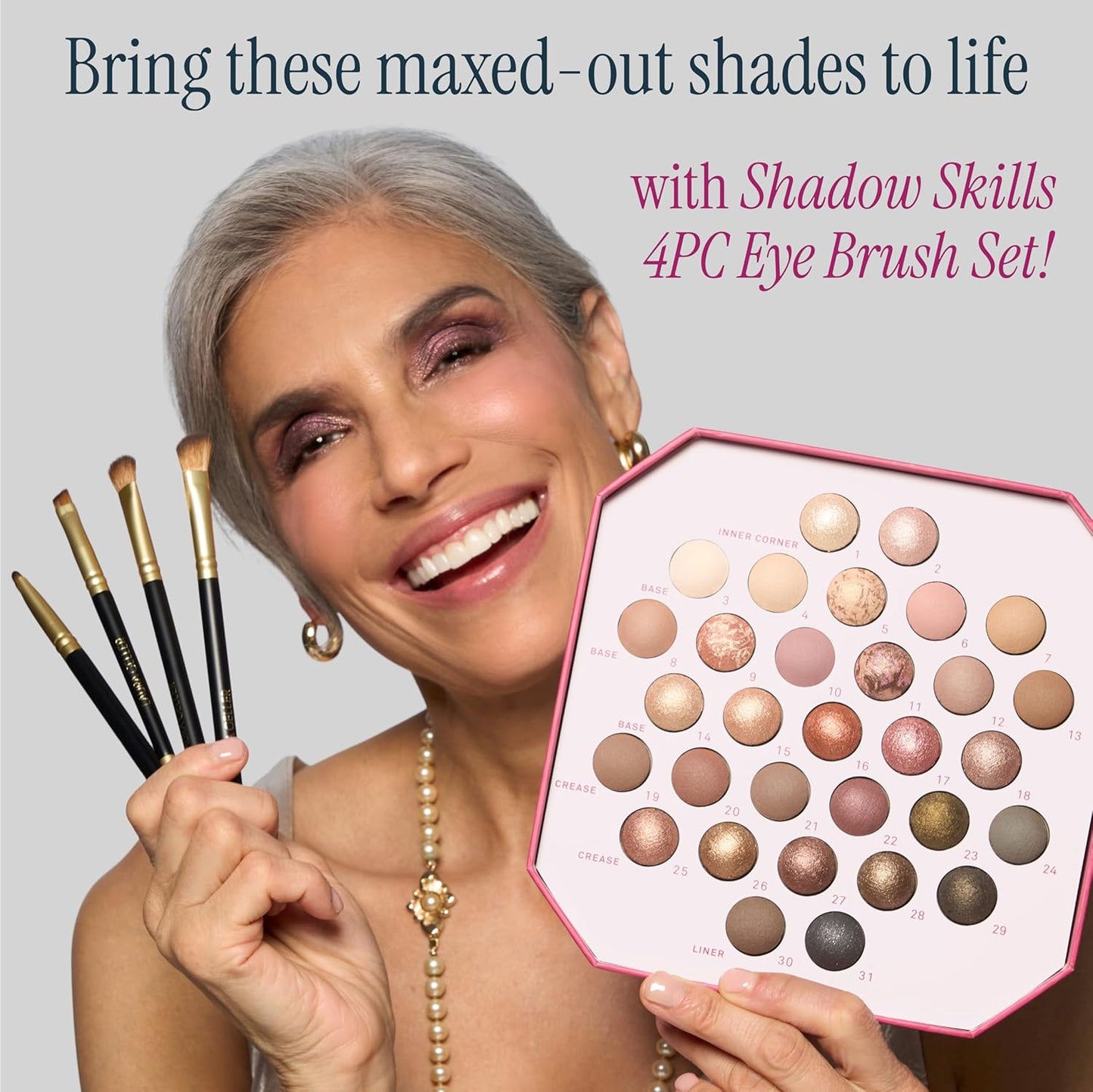 Laura Geller The Ultimate Palette - 31 Baked Eyeshadows in Classic & Marble | Matte & Shimmer Finishes