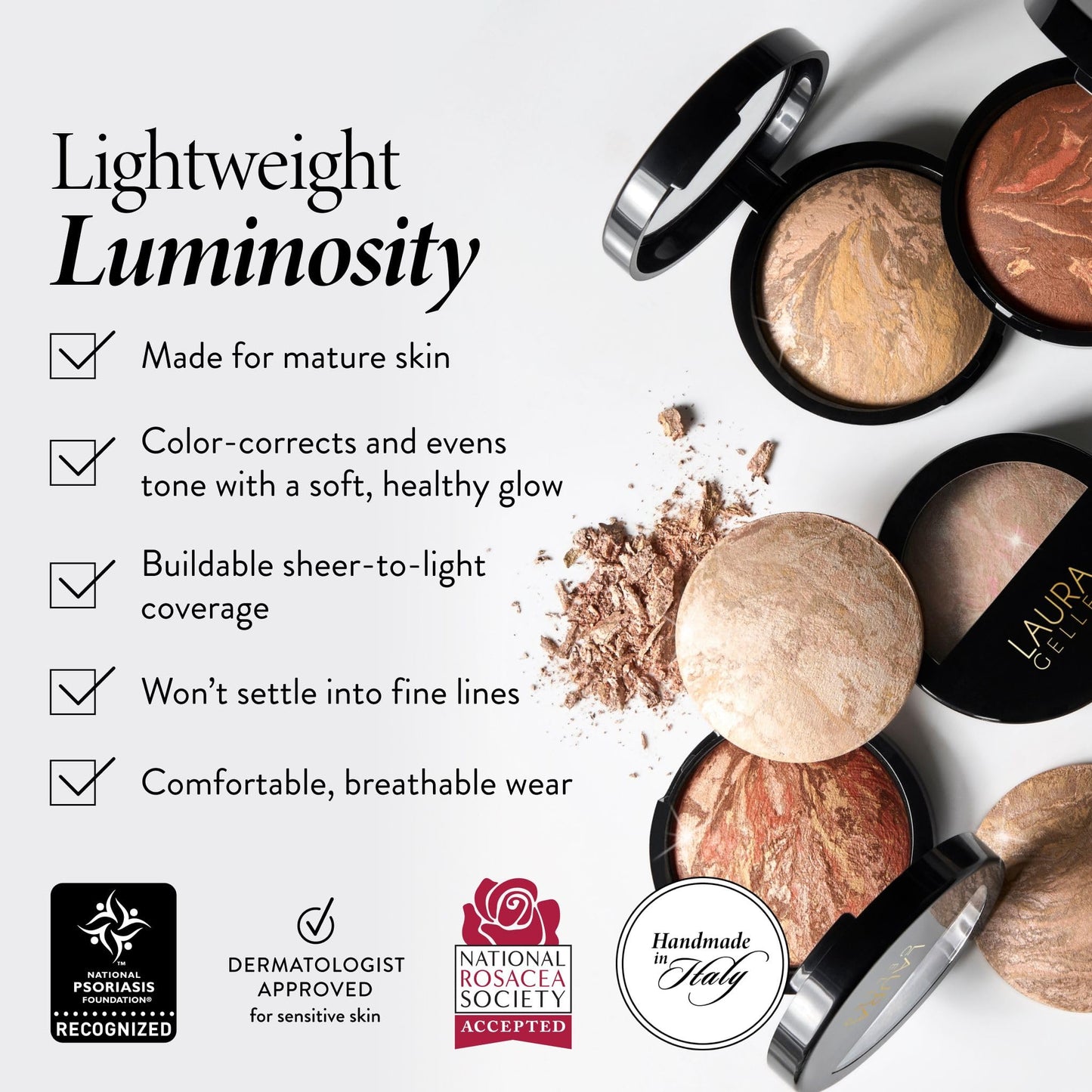 LAURA GELLER NEW YORK Baked Balance-N-Glow Illuminating Foundation - Light - Buildable Sheer to Light Coverage - Satin Finish
