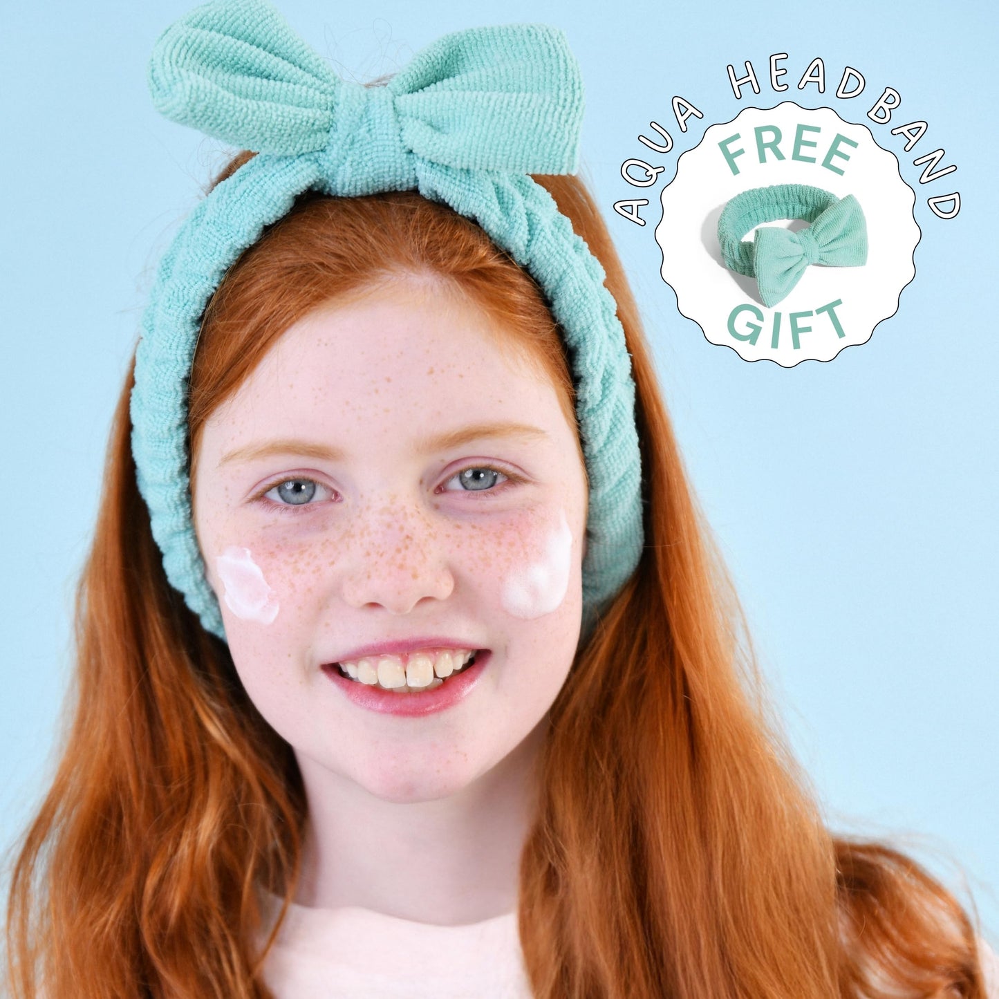 LAV KIDS Hydrating Face Care Bundle, Face Cream, Foaming Cleanser, Lip Butter, with Headband