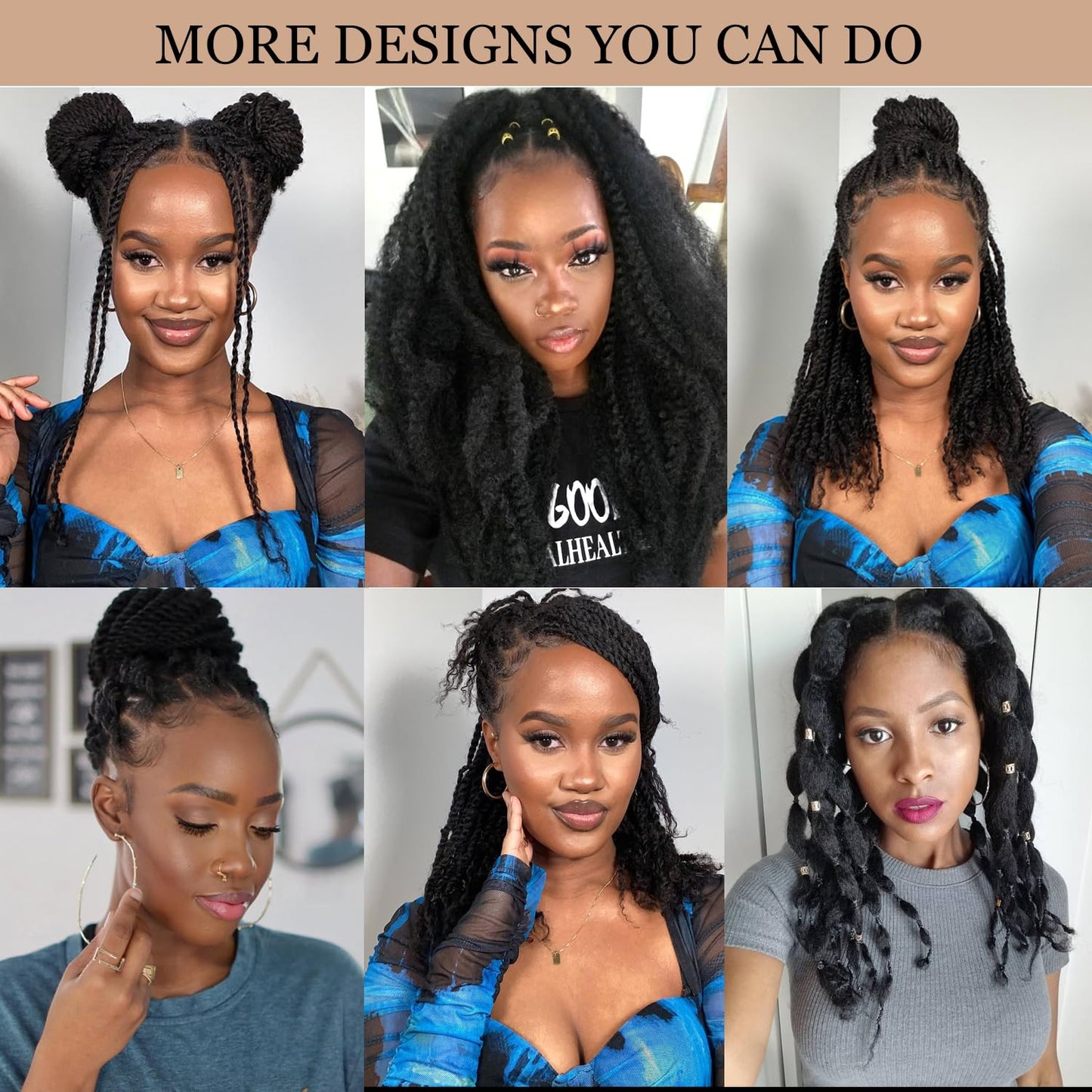 Marley Twist Braiding Hair, 1B/30/27, 18 inch, 8 Packs