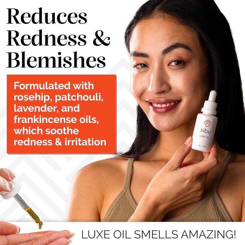 Sibu Luxe Oil - USDA Organic Sea Buckthorn Essential Oil for Hydration & Redness Relief | 1 oz