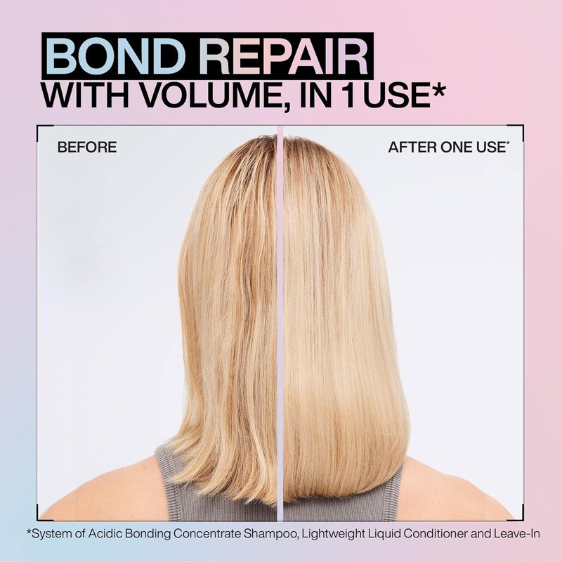 Redken Bonding Shampoo & Conditioner Set - Repair Fine, Damaged Hair | Acidic Bonding Concentrate | Strengthens Weak Hair