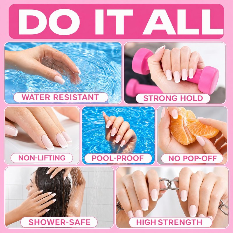Super Strong Nail Glue for Press On Nails,Upgraded Formula with SGS Certification,Vegan,5S Instant Dry,Up to 30 Days Hold,False Nail Glue,Brush Applicator,8ml,1 pcs
