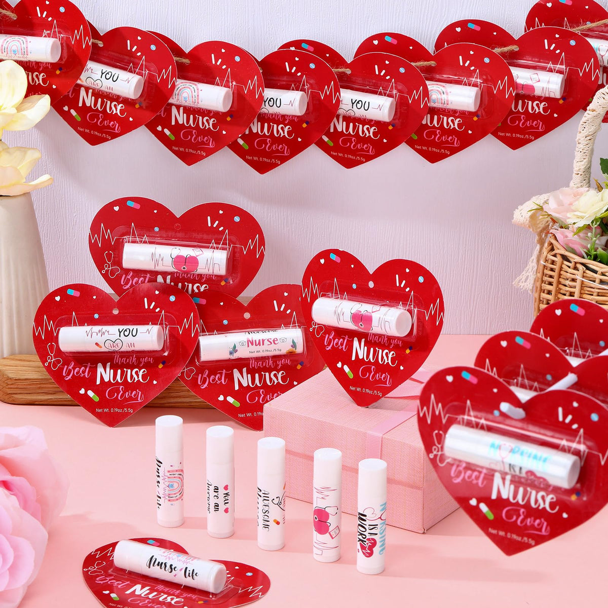 Sacubee 30 Pack Nurses Appreciation Gifts Bulk Nurses Week Lip Balms Hospital Staff Team Thank You Gifts Best Nurse Ever Appreciation Party Favors for Coworkers Midwife Women Volunteer Presents