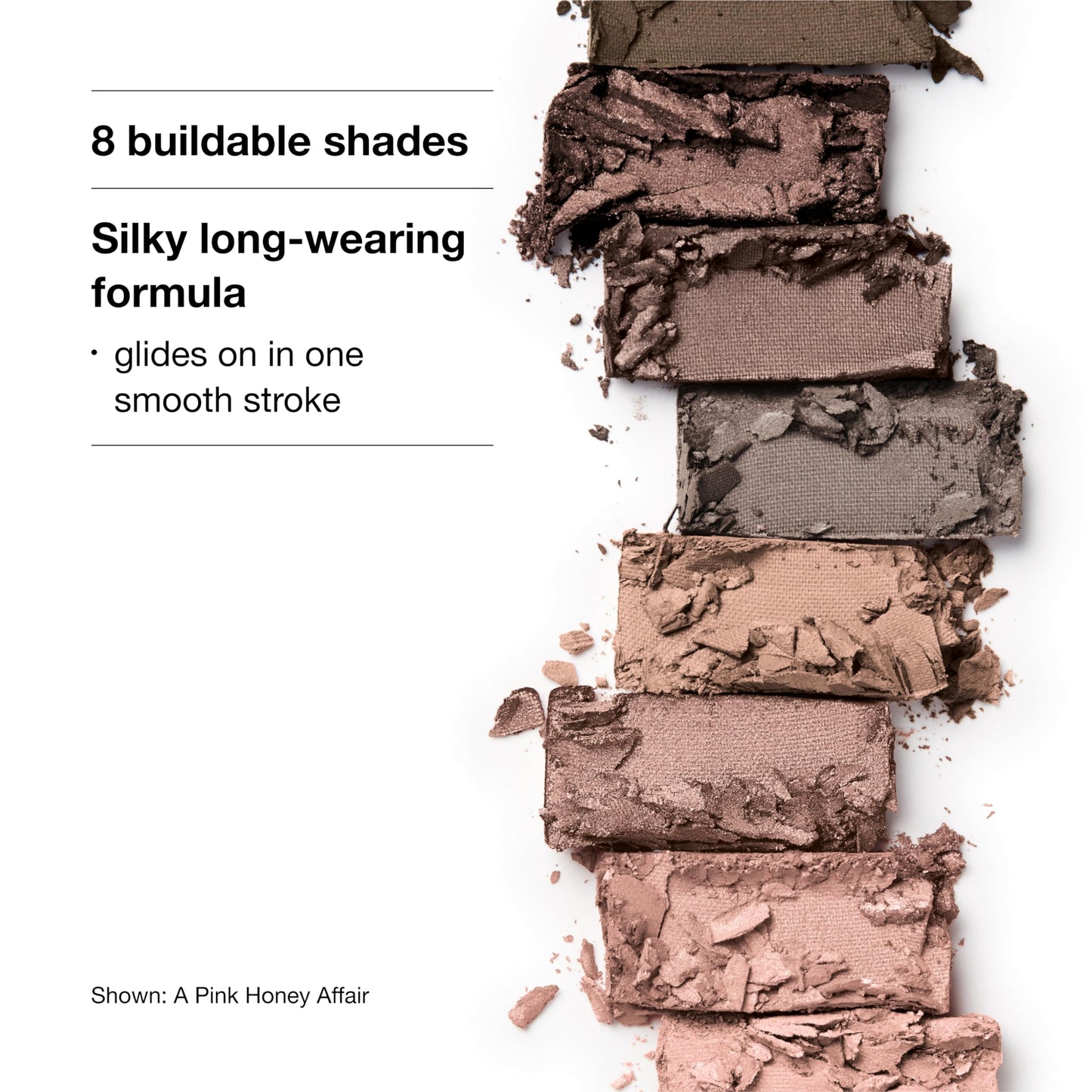 Clinique All About Shadow Eyeshadow Palette Makeup, 8 Silky + Buildable Shades | Safe For Sensitive Eyes, A Pink Honey Affair, 0.41 Ounce