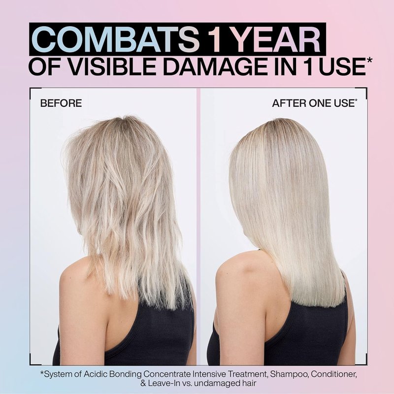 Redken Bonding Shampoo & Conditioner Set - Repair Fine, Damaged Hair | Acidic Bonding Concentrate | Strengthens Weak Hair
