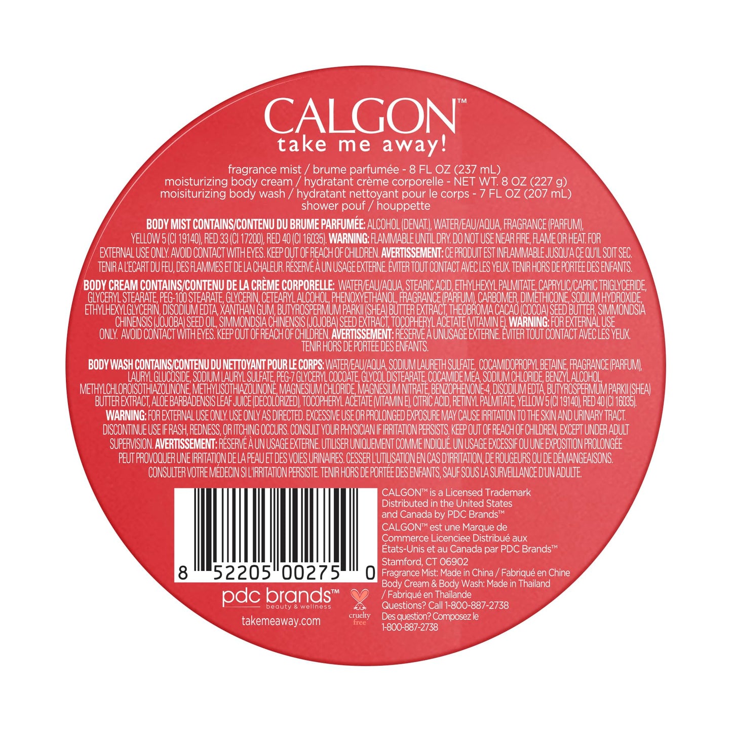 Calgon Hawaiian Ginger Body Care 4-Piece Gift Set Box