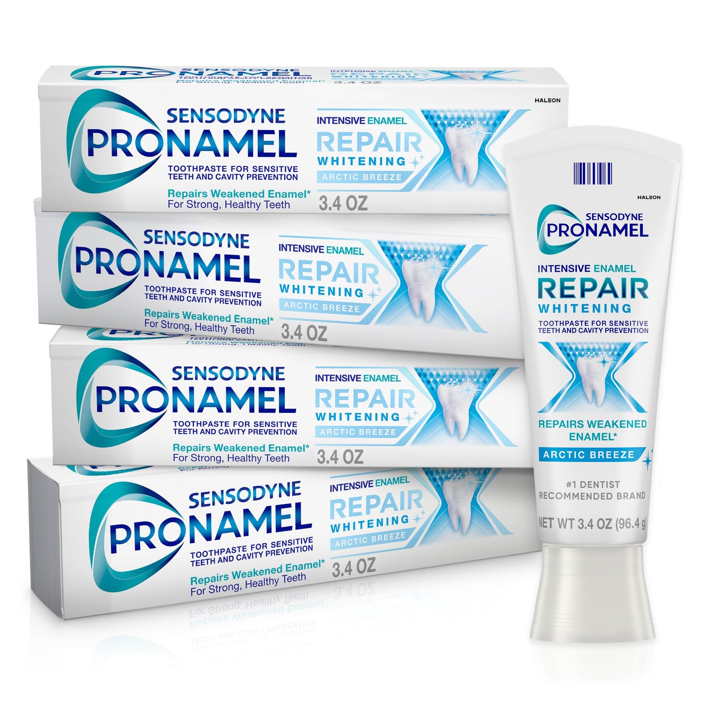 Sensodyne Pronamel Intensive Enamel Repair Toothpaste for Sensitive Teeth and Cavity Protection, Whitening Toothpaste to Strengthen Enamel, Arctic Breeze - 3.4 Ounces x 4