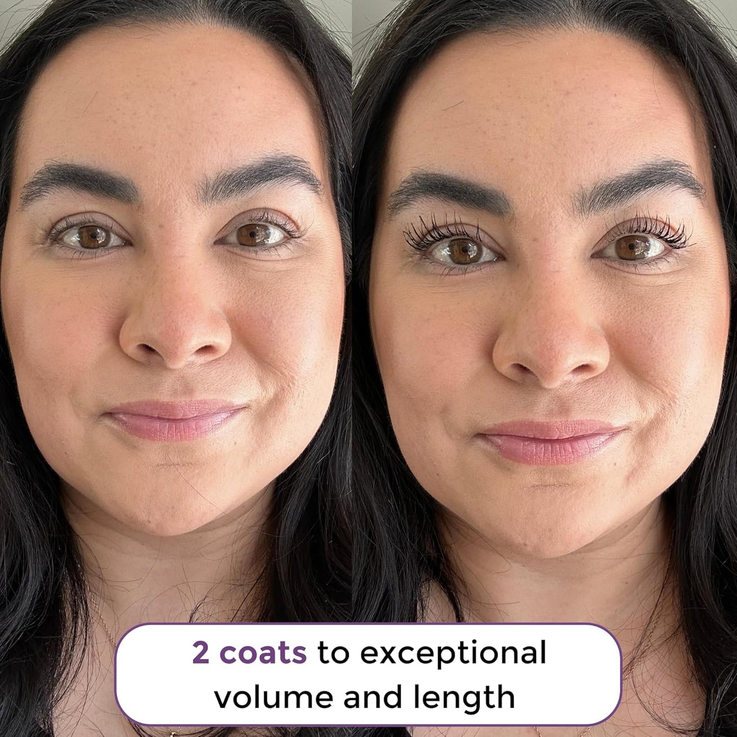 Rumi Cosmetiques VolumeCare+ Mascara - Extreme Length & Volume 2-in-1 Formula | Hypoallergenic for Sensitive Eyes (Natural Black)