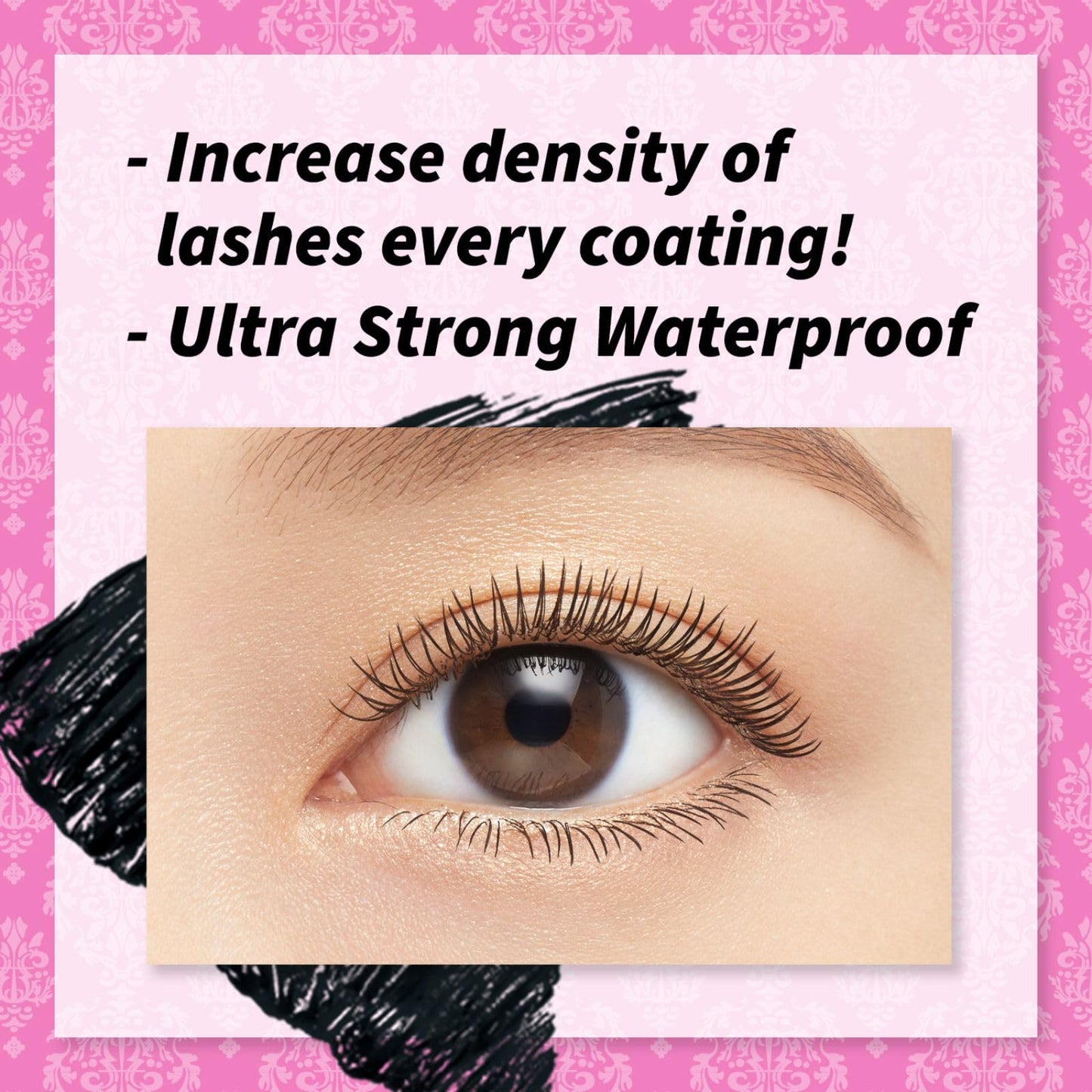 Heroine Make by KissMe Volume & Curl Mascara + Smooth Liquid Eyeliner + Eye Makeup Remover | Waterproof Mascara & Eyeliner Set | Volumizing Black Mascara & Smudge‑Proof Eyeliner | Japanese Makeup