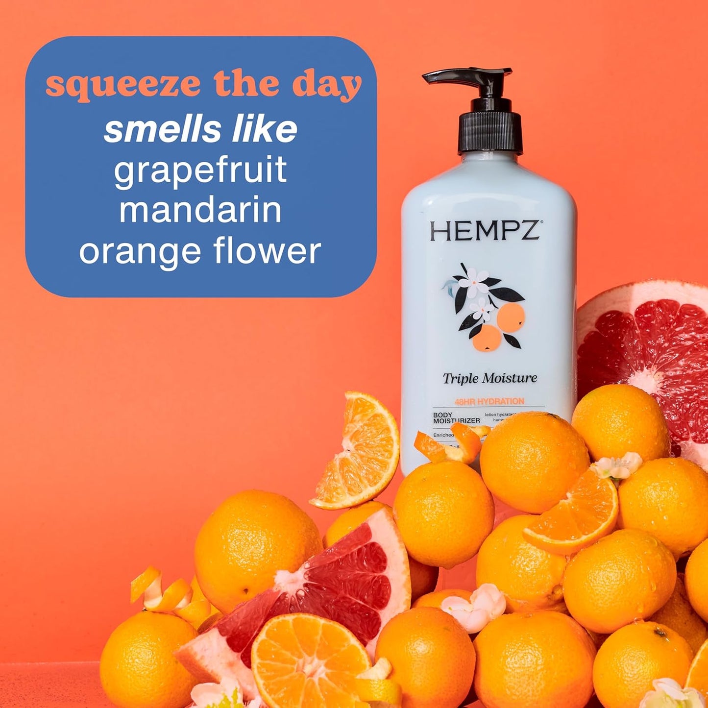 Hempz Triple Moisture Body Moisturizer - Hydrating Lotion with Vitamin C & Hempseed Oil | 17 Oz for Dry Skin