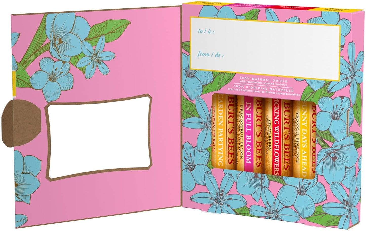 Burt's Bees Lip Balm Set - Natural Beeswax & Fruity Flavors | 4 Tubes, 0.15 oz Each