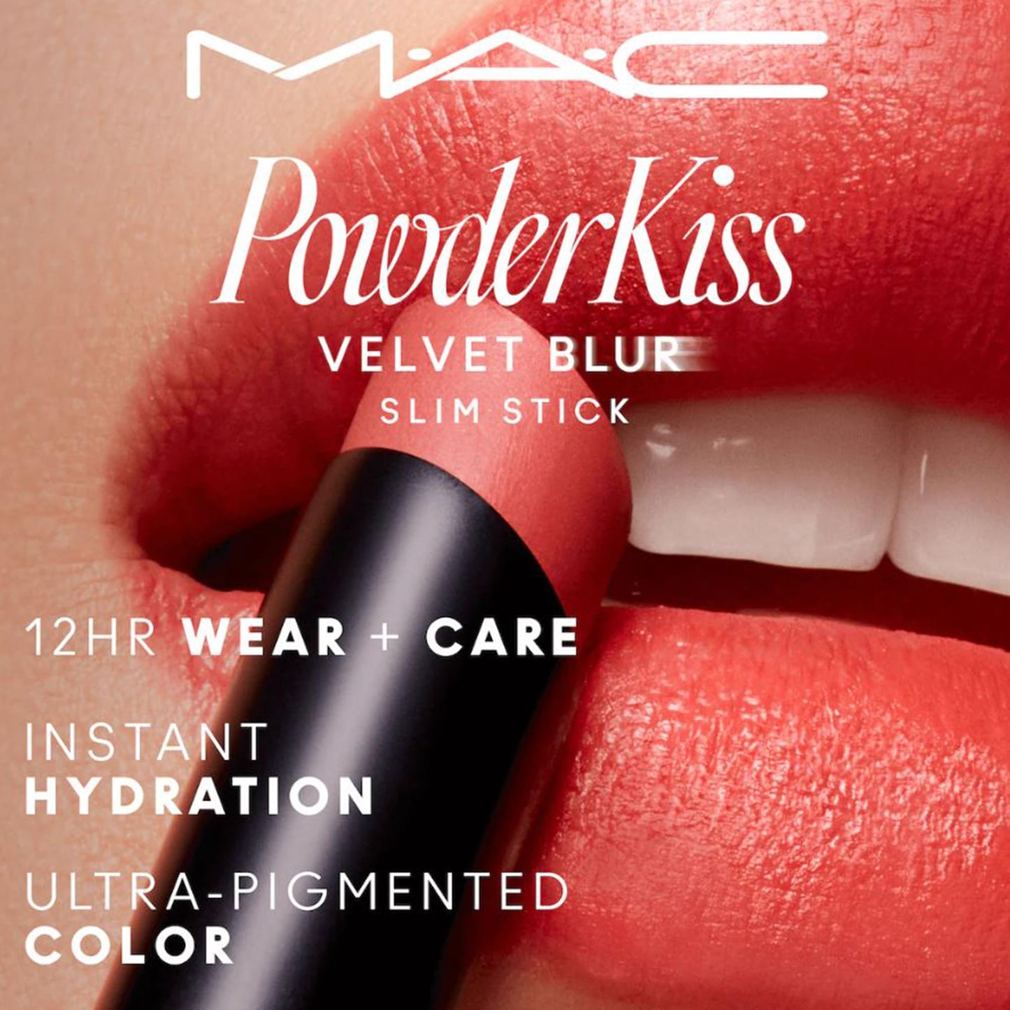 MAC Cosmetics Powder Kiss Velvet Blur Slim Stick Moisturising Matte Lipstick Shade Over the Taupe