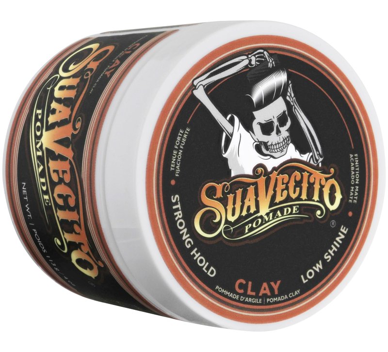 Suavecito Pomade Firme Clay for Men - Strong Hold, Low Shine Matte Finish - Professional Hair Styling Clay for Added Volume and Definition - 4 oz