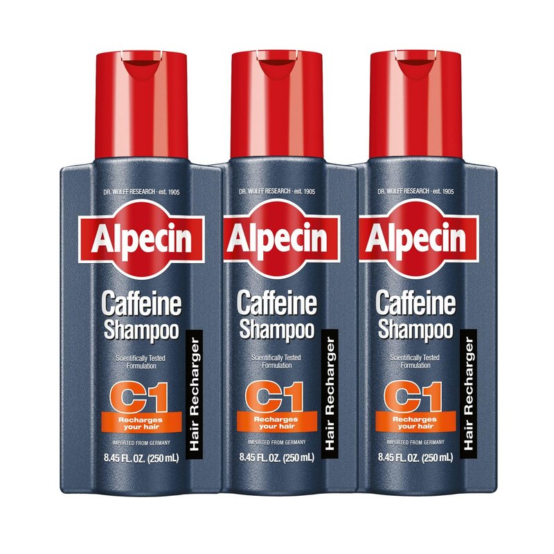 Alpecin C1 Caffeine Shampoo 8.45 Oz (Pack of 3) I Hair Performance Enhancer I Promotes Natural Hair Growth and Thickness I Energizes Scalp