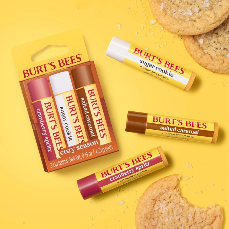Burt's Bees Cozy Season Lip Balm Set, Natural Origin Lip Care, 3 Tubes, 0.15 oz.