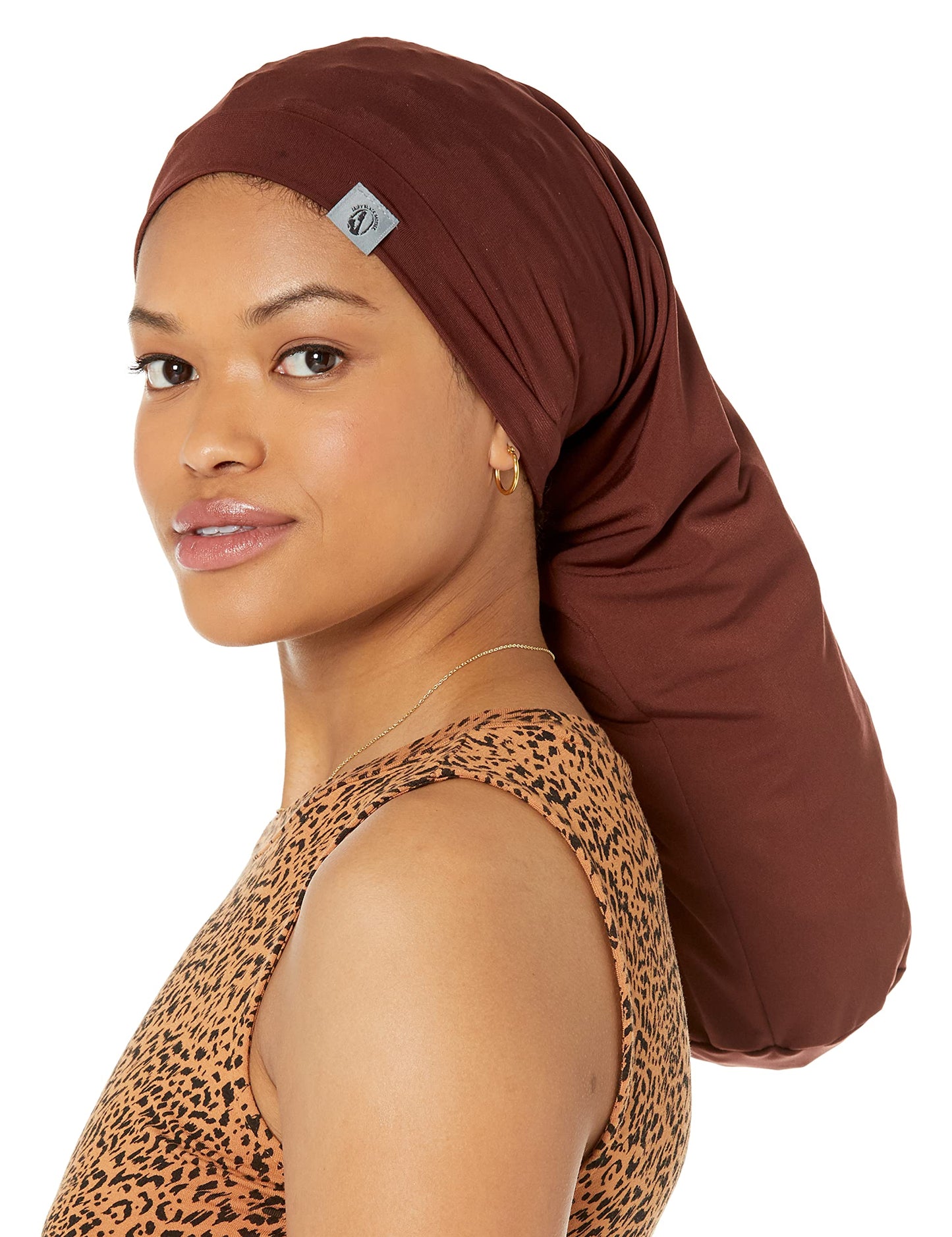 Fairy Black Mother Dreadlocks Loc Cap – Satin Bonnet Alternative for Locs, Men & Women Hair Cap for Sleeping & Everyday Wear, Breathable Stretch Fit (Brown, XLarge)