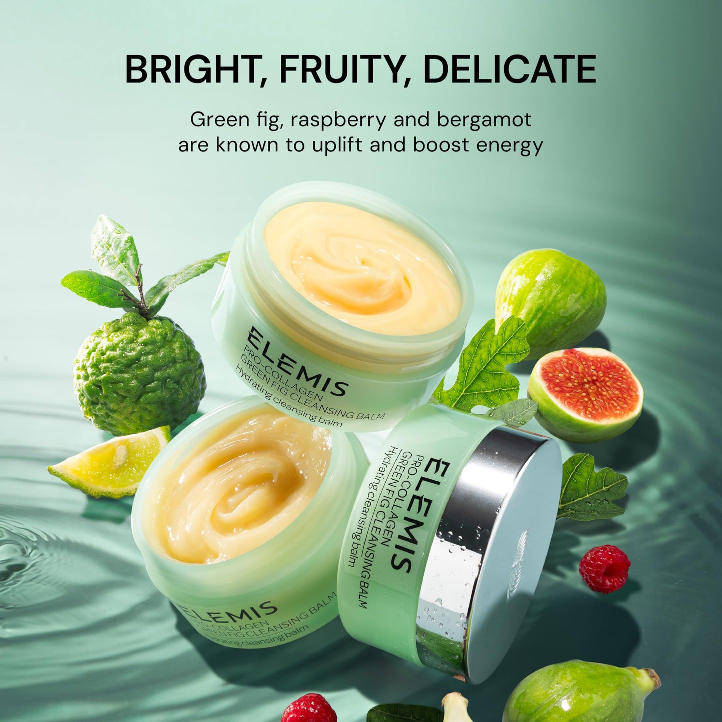 ELEMIS Pro-Collagen Green Fig Cleansing Balm, 3-in-1 Facial Cleanser, 100g