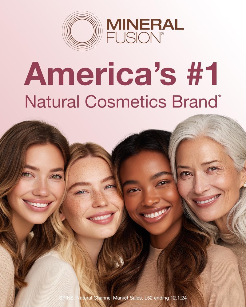 Mineral Fusion Eyeshadow Palette - Four Pressed Powder Shades in Matte, Satin, and Shimmer Finishes - Natural, Lightweight Vegan Eye Makeup - (Speakeasy)