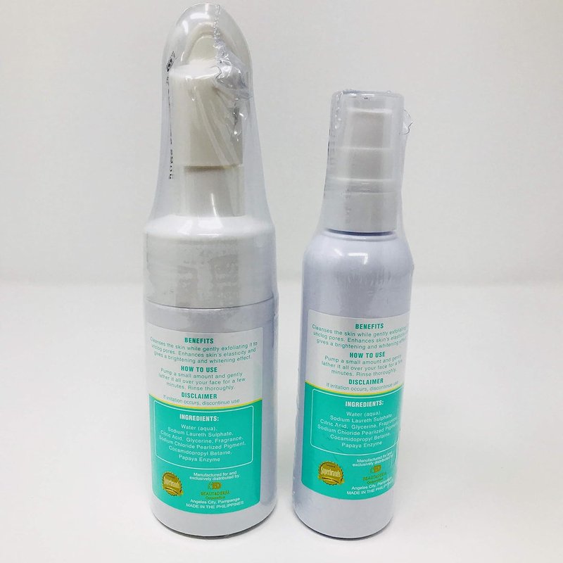 Beautederm Facial Cleanser - Gentle Facial Wash with Pump Brush & Refill Bundle | 8 oz