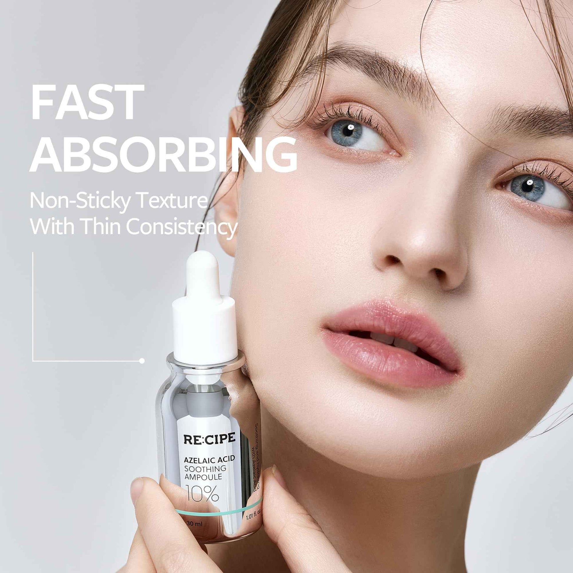 RECIPE Azelaic Acid 10 Soothing Ampoule - Soothing Serum, Facial Serum for Sensitive skin - Korean Skincare for Mild Breakouts (1.01 fl oz)