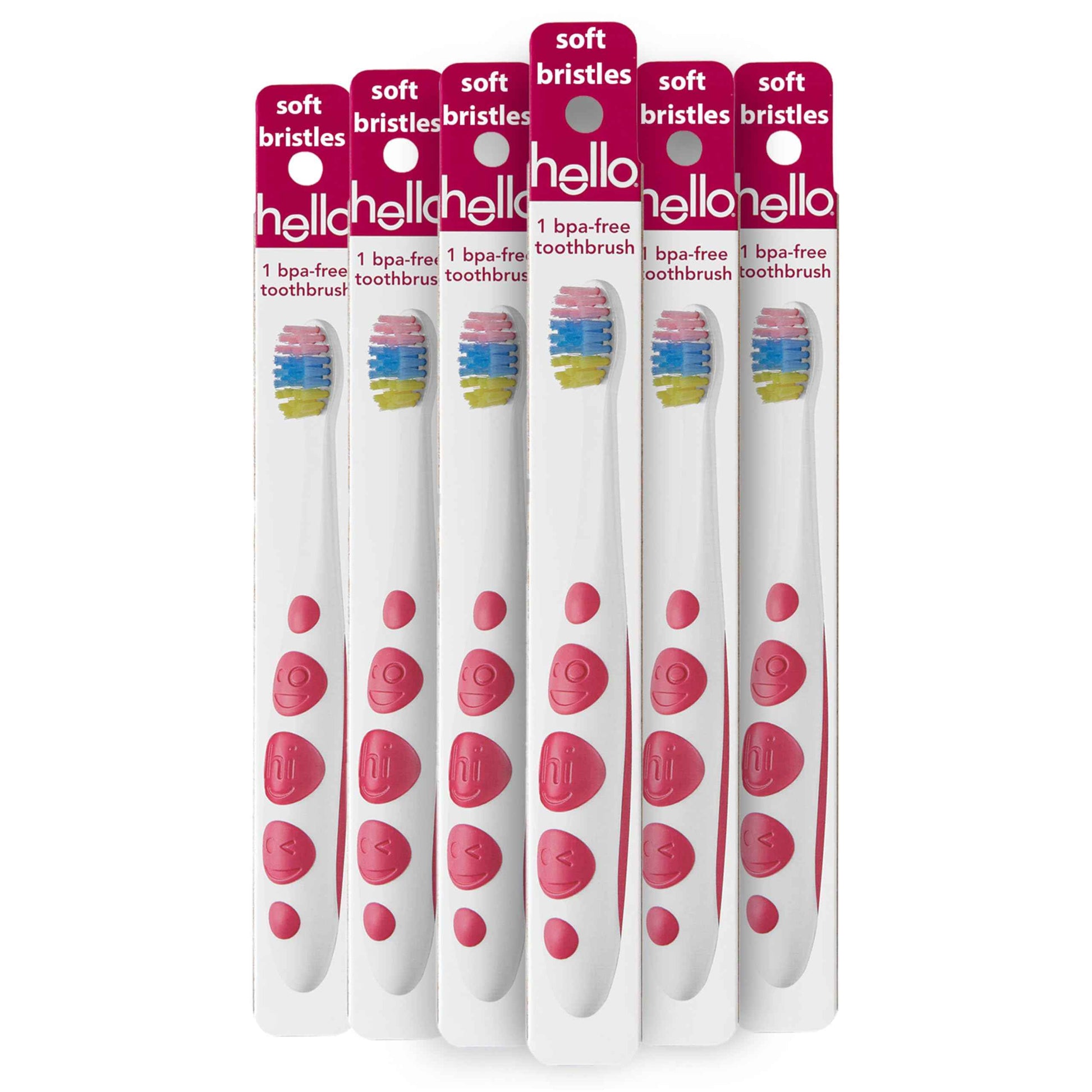 hello Soft Kids Toothbrushes, Unicorn Toothbrush Pack with Wide Handles, Made for Kids of All Ages, BPA-Free, Super Soft Bristles, Gentle on Gums, Tough on Pesky Plaque, 6 Pack