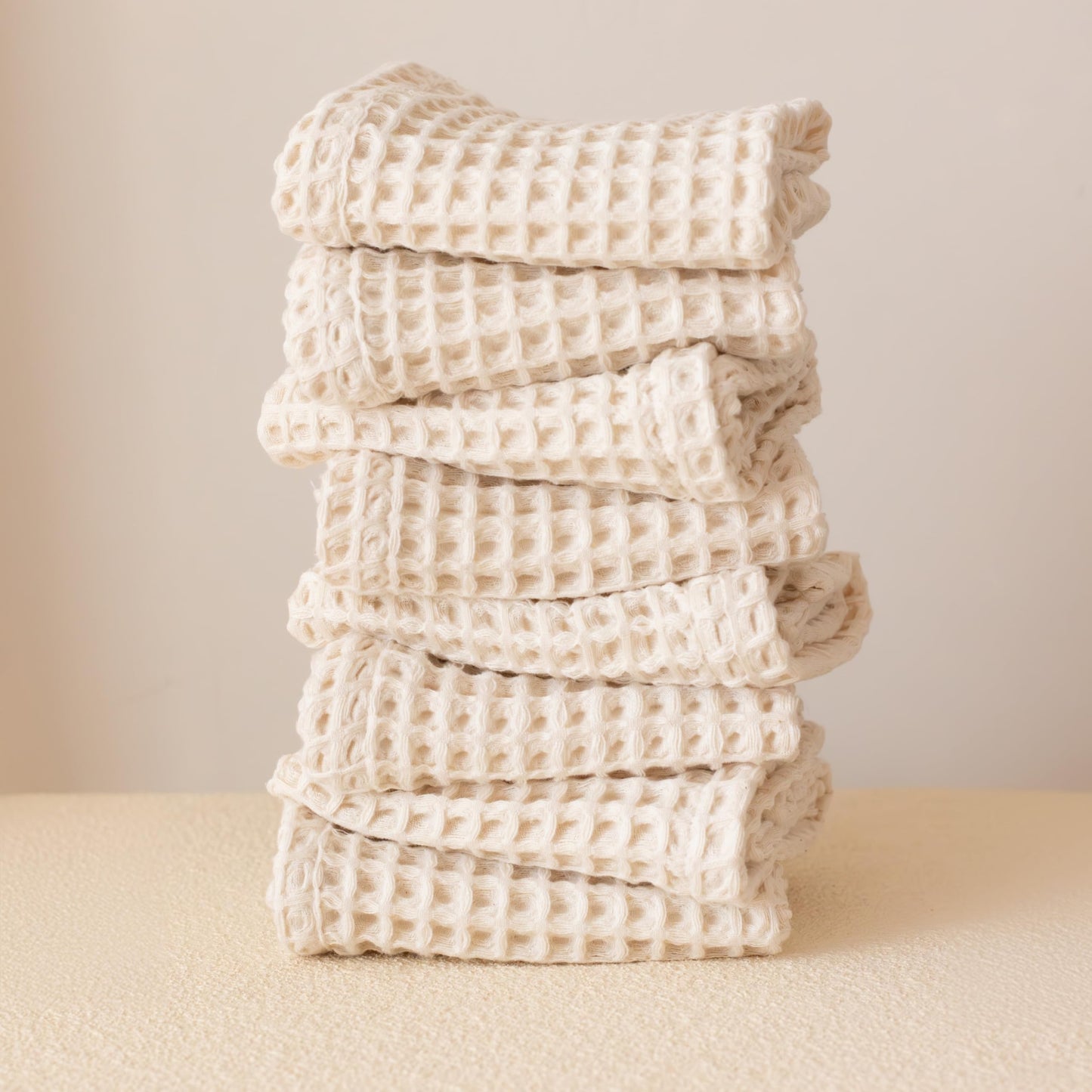 Viva Maison Premium 100% Turkish Cotton Wash Cloths & Face Towels Pack of 8, Luxury Turkish Waffle Washcloth Ideal for Bath, Makeup, Kitchen (Gray, Set of 8 Washcloths)