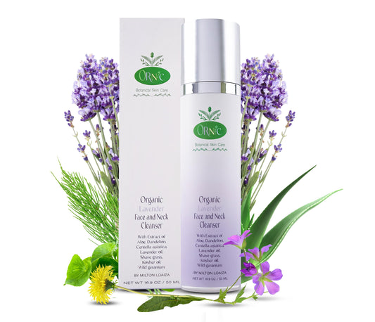 Organic Lavender Face Cleanser - Calming wash for Sensitive & Delicate Skin - Vegan, Natural, Gentle, Hydrating - Makeup Remover with Aloe Vera & Centella Asiatica - Anti-aging care, purifies, 50 ml