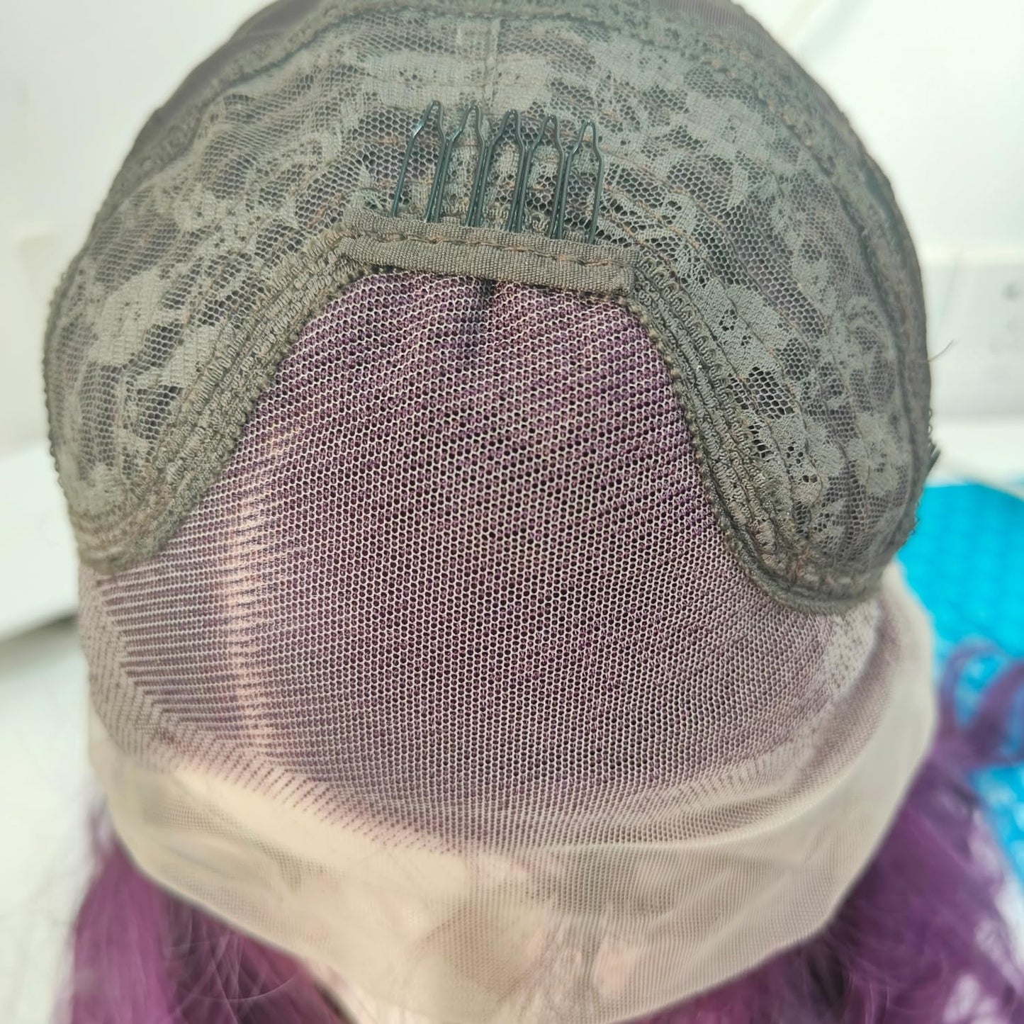 Greenmirr Wavy Deep Purple Lace Front Wig 13x4 Lace Front 24in