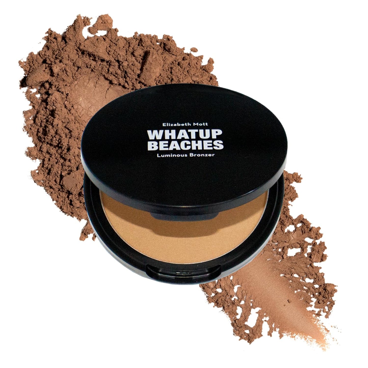 Elizabeth Mott Whatup Beaches Bronzer - Vegan Face Powder for Contouring & Highlighting | Lightweight, Blendable Formula, Luminous Glow, 10g