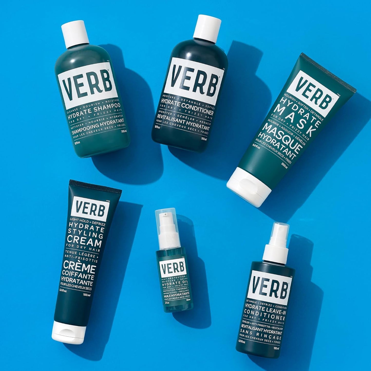 VERB Hydrate Oil - Moisturizing Hair Oil for Dry & Frizzy Hair - Heat Protection | Amber & Warm Jasmine Scent