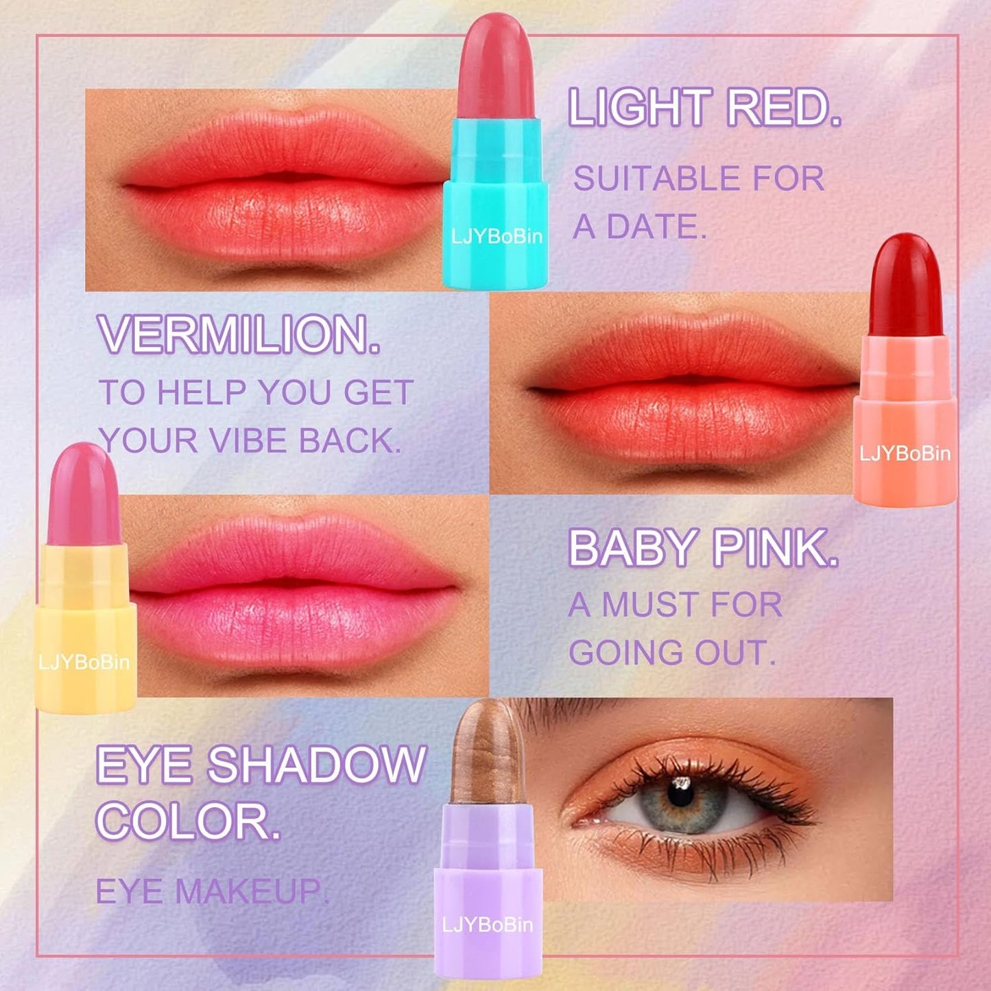 Mini Lipstick & Eyeshadow Stick Set - 16PCS Ultra Matte Color Changing | Long Lasting Waterproof Magic Glitter