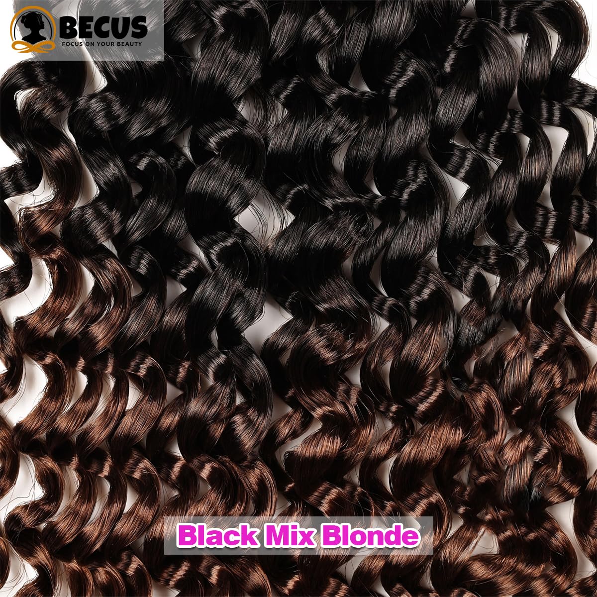 6 Packs Gogo Curl Crochet Braids - Jamaican Bounce Synthetic Hair Extensions | 18" #1B/30 for Black Women