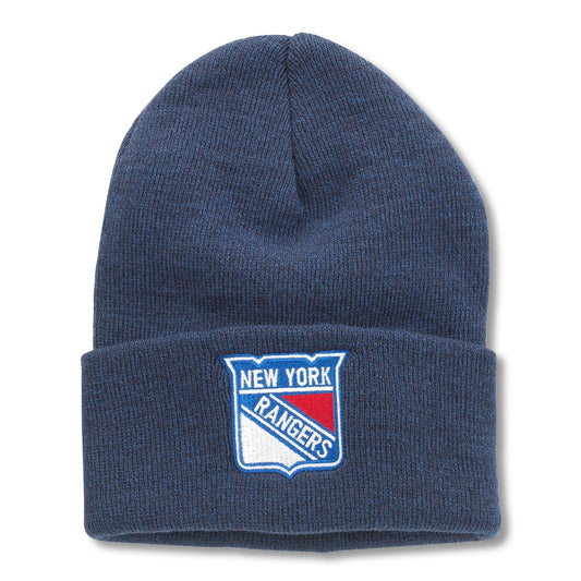 AMERICAN NEEDLE Officially Licensed NHL Hockey Team Logo Cap, Terrain Knit Beanie, Winter Hat, Authentic, New (Rangers (Heather Breaker Blue)