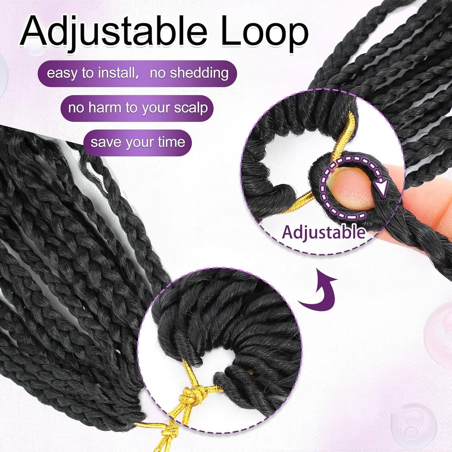 Boho Crochet Braids - 18 Inch Pre-Looped Goddess Box Braids | Curly Ends for Black Women