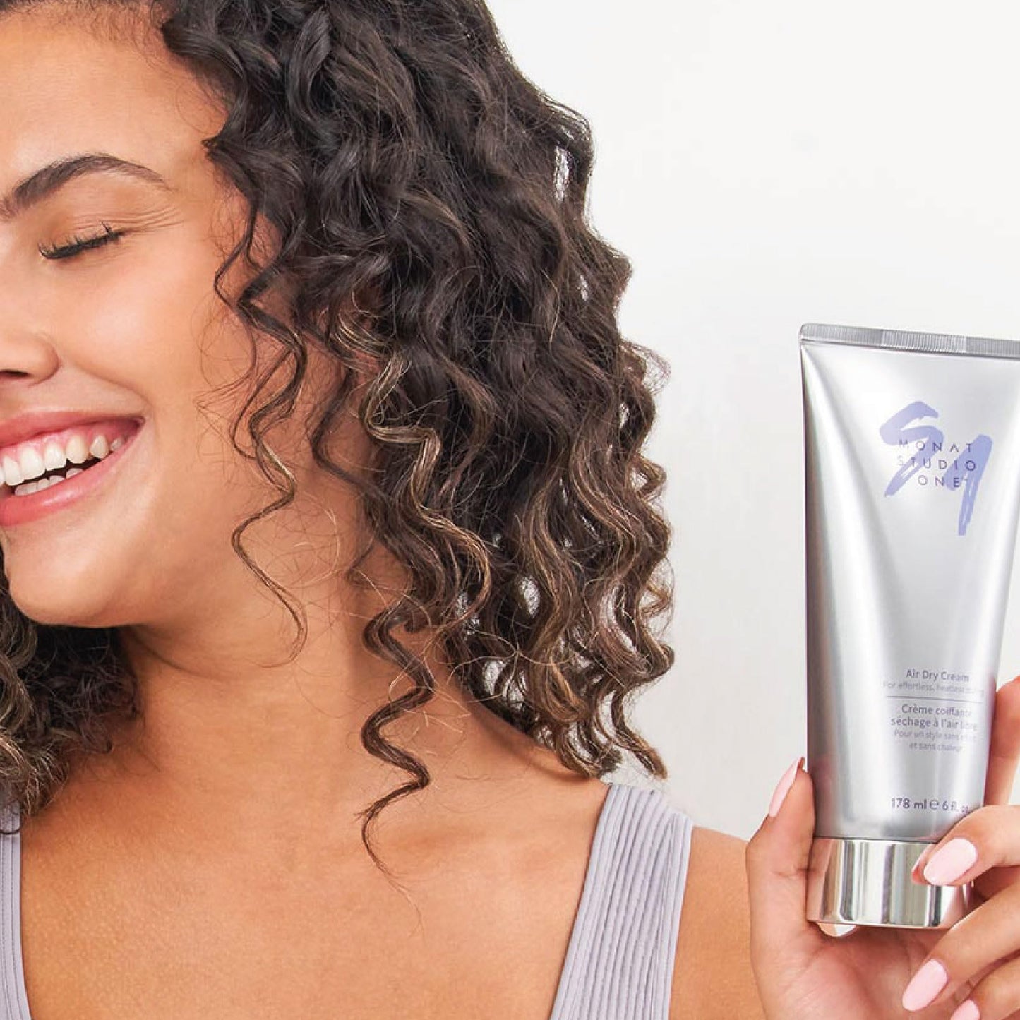 MONAT STUDIO ONE™ Air Dry Cream - Soft, Hair Styling Cream for touchable hold and Humidity Protection. Hair Frizz Control for All-Hair Types and no heat needed - Net Wt. 177 ml / 6 fl. oz.
