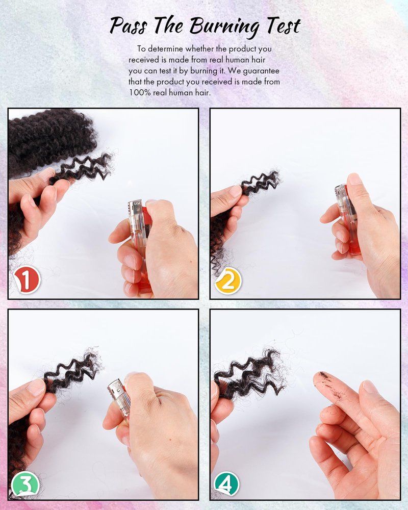 Afro Kinkys Bulk Human Hair Extensions,Kinky-Curly Real Human Hair for Dreadlocks/Locs Repair, Twist & Braid, Crochet Human Braiding Hair Bundles, Natural Burgundy, 10 Inches 2 Packs,99J#