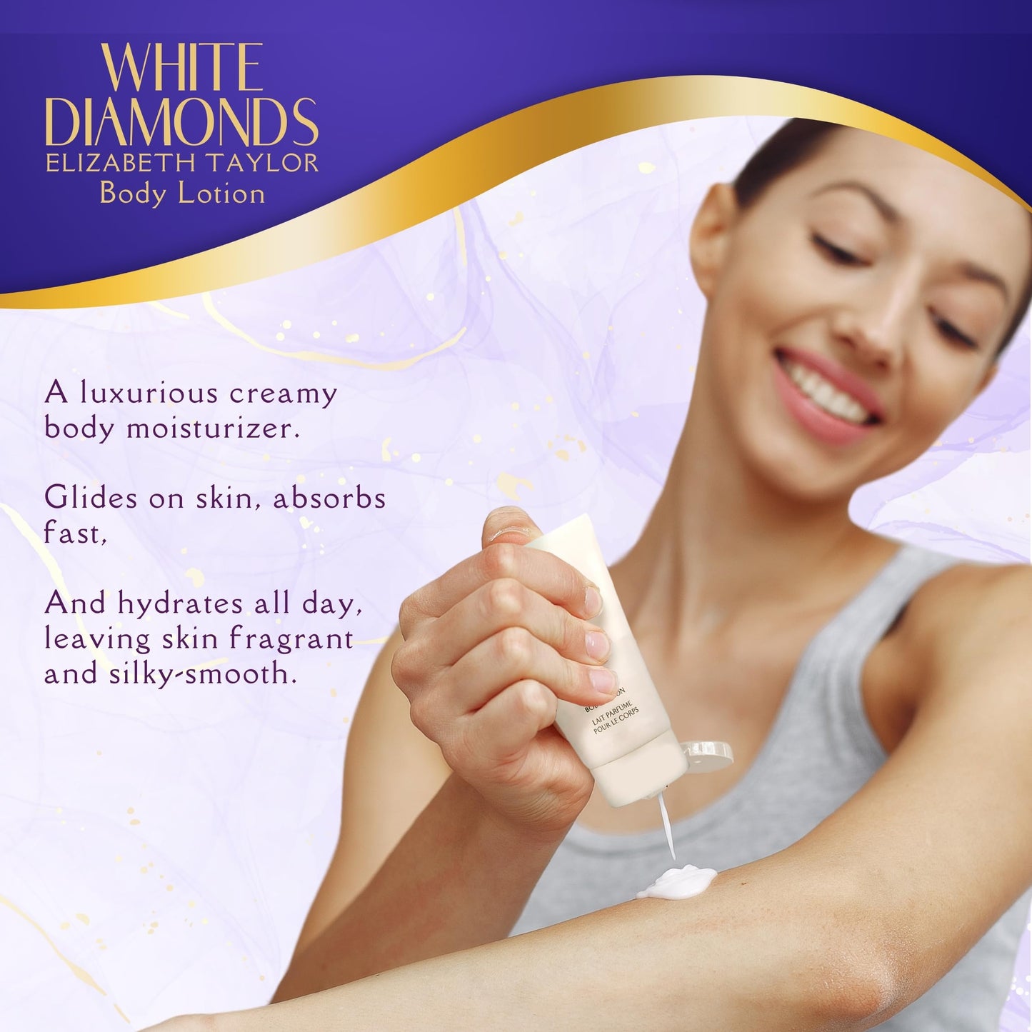 Elizabeth Taylor White Diamonds Ladies Gift Set With Spray, Body Lotion, Body Wash & Perfume