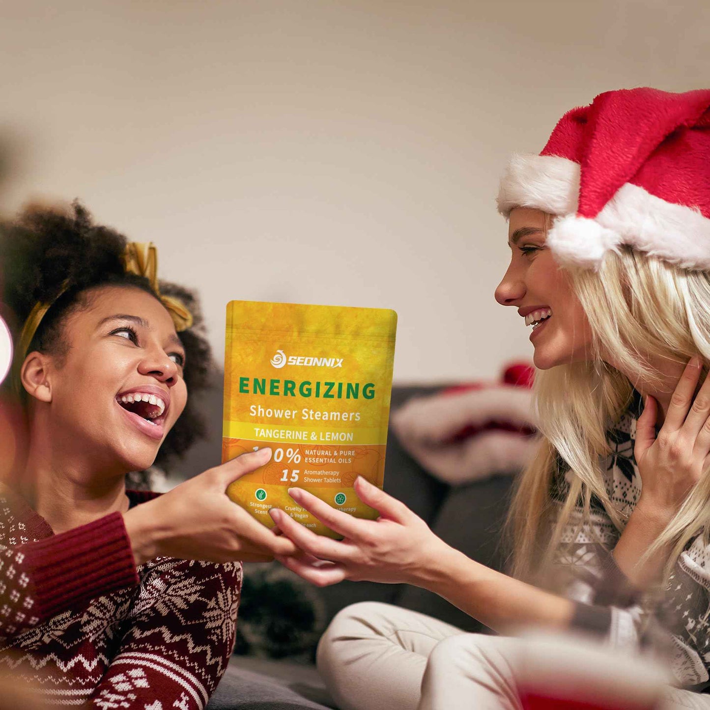 SEONNIX 15 Pack Tangerin & Lemon Shower Steamers Aromatherapy & 8 Pack Shower Steamers Aromatherapy