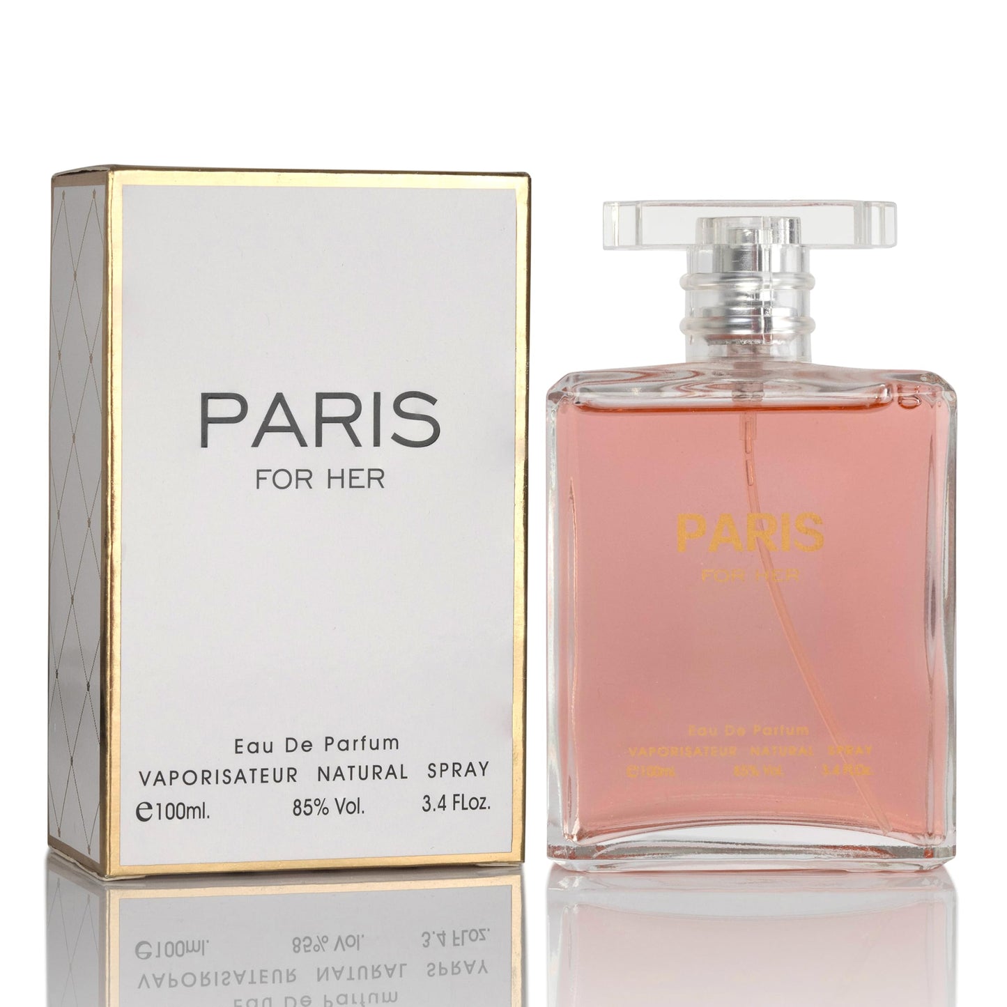 NovoGlow Paris For Her Eau de Parfum Spray Perfume, Fragrance For Women-Daywear, Casual Daily Cologne Set with Deluxe Suede Pouch- 3.4 Oz Bottle- Ideal EDT Beauty Gift for Birthday, Anniversary (3.4)