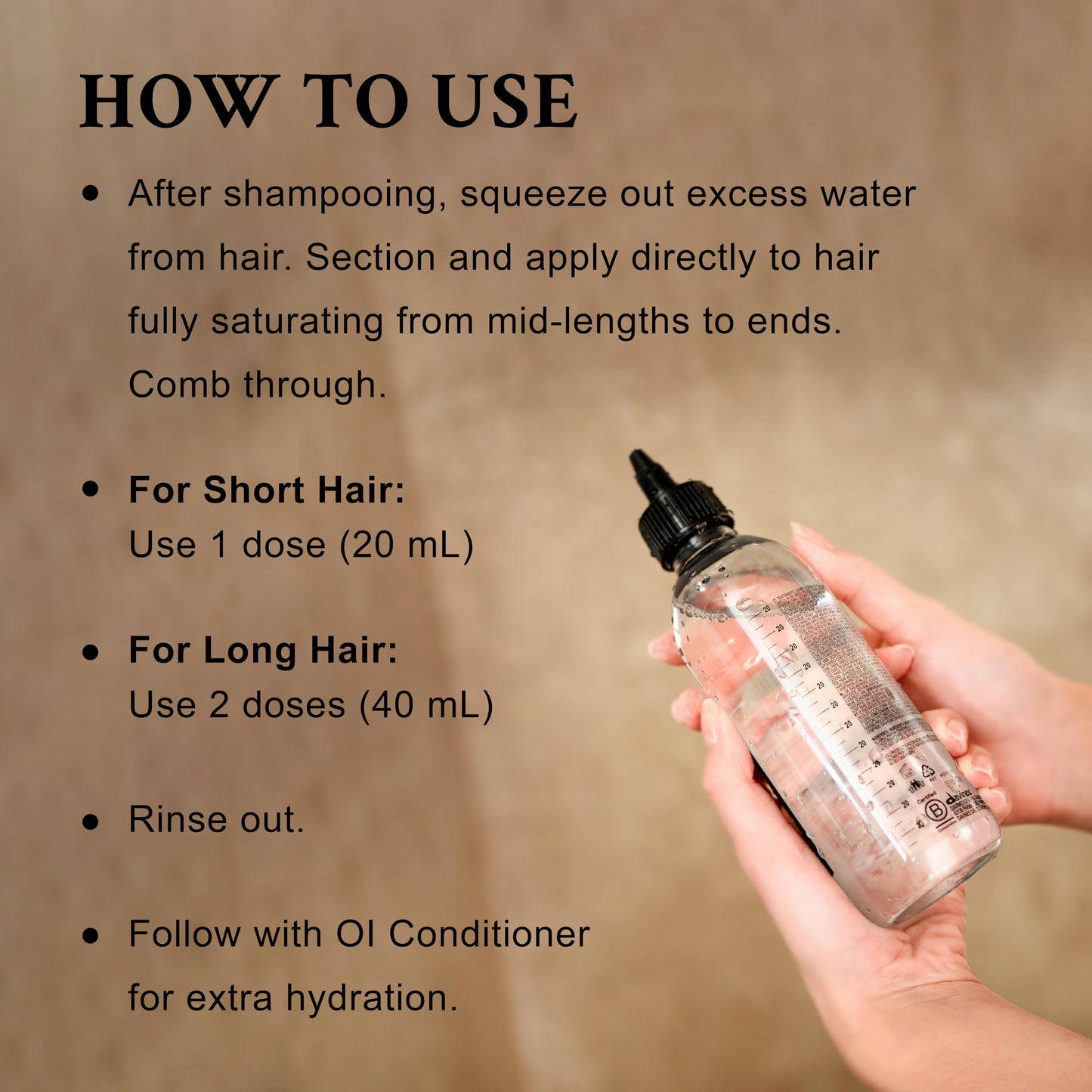 Davines OI Liquid Luster, Weightless Hair Treatment for Instant Glass-Like Shine - Softens, Detangles & Polishes Hair in Seconds with Roucou Oil - Rinse-Out Glossing Fluid, 10.14 Fl Oz