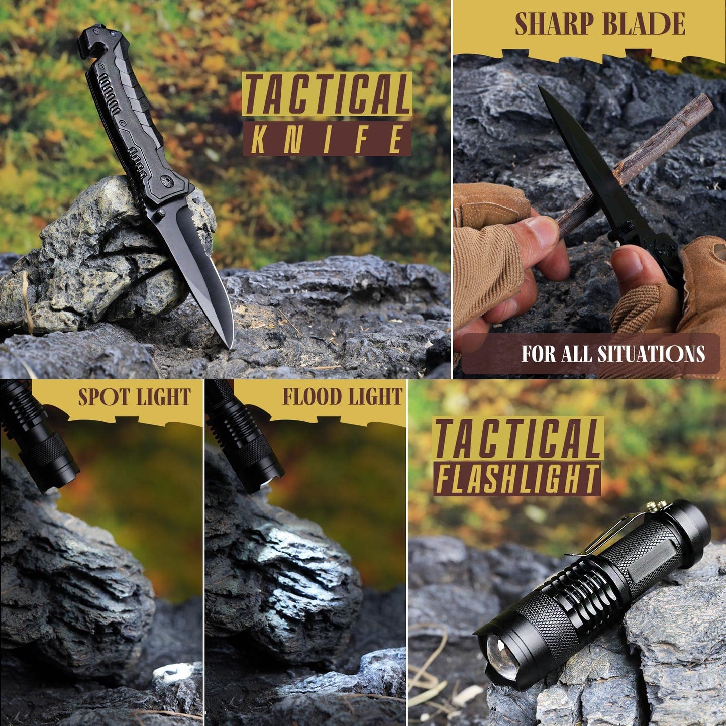 Gifts for Dad Men Husband Fathers Day, Survival Kit, Emergency Survival Gear and Equipment 14 in 1, Anniversary Birthday Gifts for Him Boyfriend, Hunting Fishing Camping Accessories, Cool Gadget