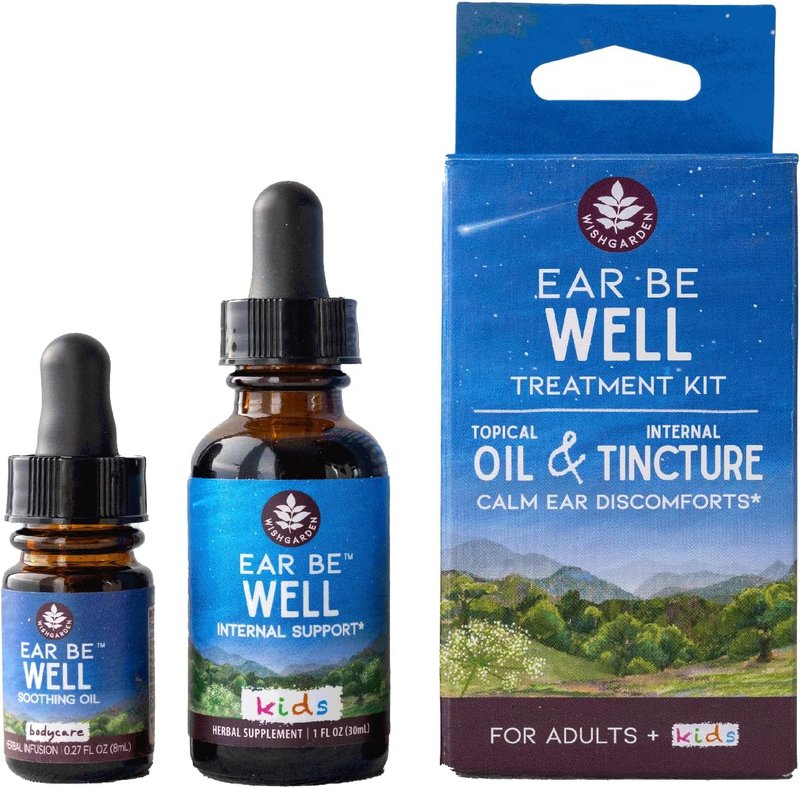 Ear Be Well Treatment Kit - Soothing Ear Oil Drops with Mullein & Garlic | Herbal Tincture for Immune Support, 1.27oz