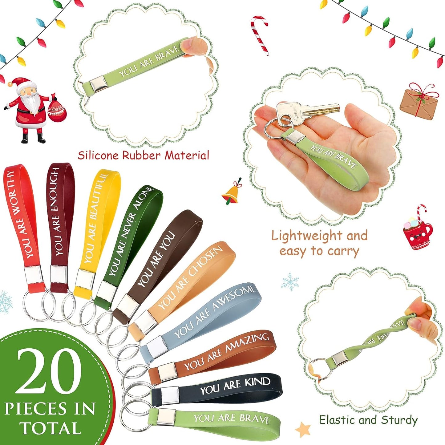 Inspirational Gifts for Women - 40 Pcs Rainbow Canvas Makeup Bags & Keychains | Perfect for Staff & Team Appreciation
