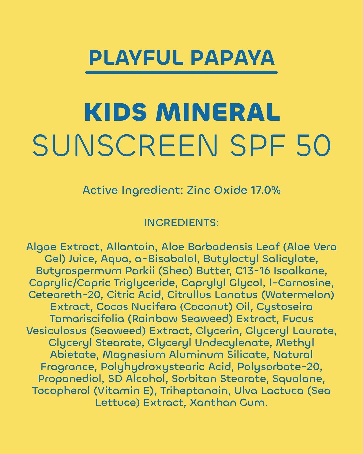 Seaweed Bath Co Kids Mineral Sunscreen Spray SPF 50 - Zinc Oxide Tear Free Sunblock for Children - Lightweight Water Resistant Broad Spectrum Protection for Sensitive Skin, 6 Ounce
