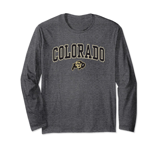 Colorado Buffaloes Arch Over Dark Heather Long Sleeve T-Shirt