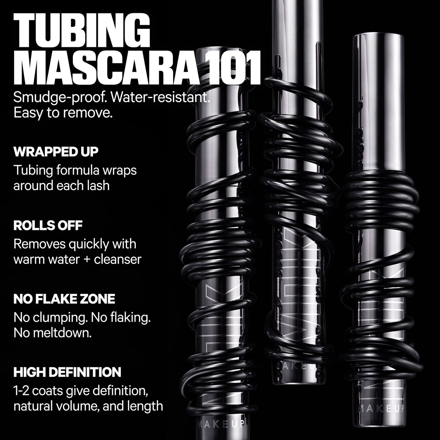 Milk Makeup KUSH High Roll Tubing Mascara – Clean Longwear Mascara for Natural Volume, Length + Definition – Water-Resistant, Smudge-Proof + Flake-Free Up to 24 Hours – 0.3 oz