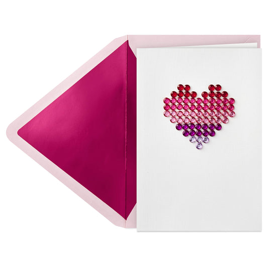 Hallmark Signature Anniversary Card, Valentines Day Card, Love Card (Rainbow Heart)