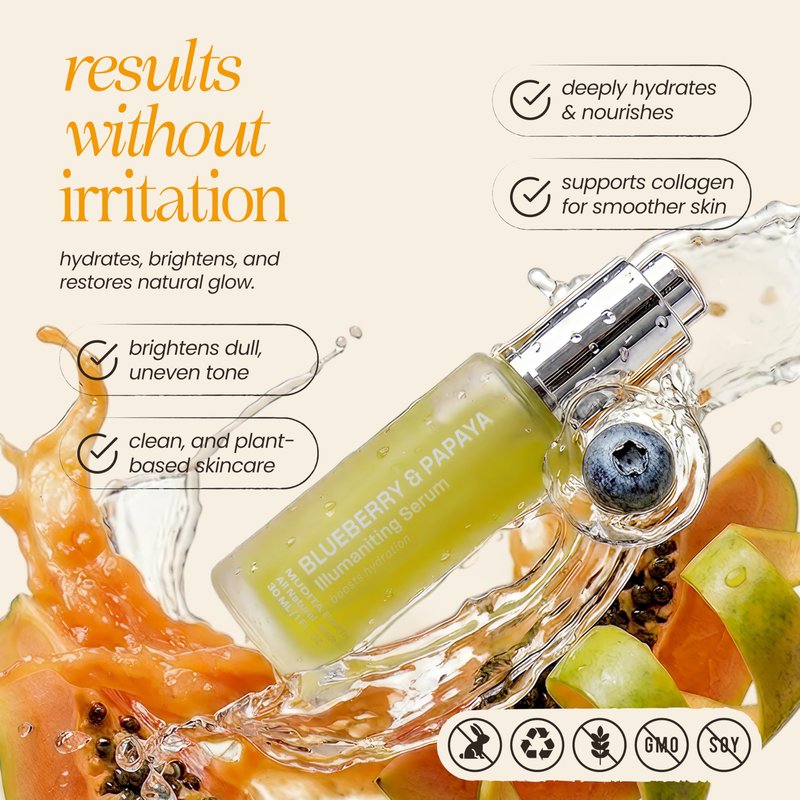 Barrier Repair Serum for Eczema, Dry Patches and Sensitive Skin | Bi-Phase Antioxidant Serum for Glass Skin, Glow and Pore Minimizing | Dermatologist-Tested | 1 fl oz | Mudita Earth