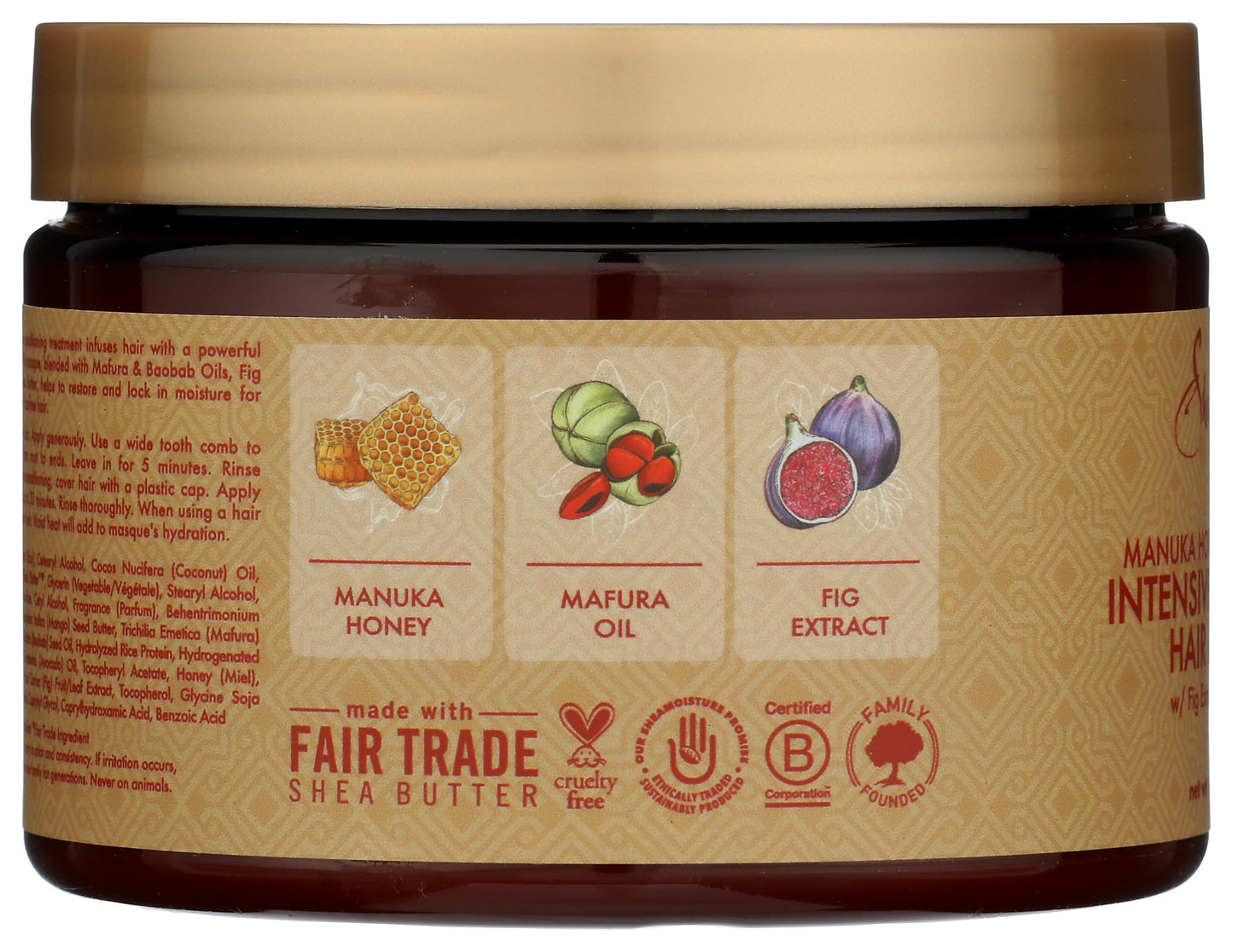 Sheamoisture Manuka Honey &Mafura Oil Intensive Hydration Treatment Masque, 12 Oz